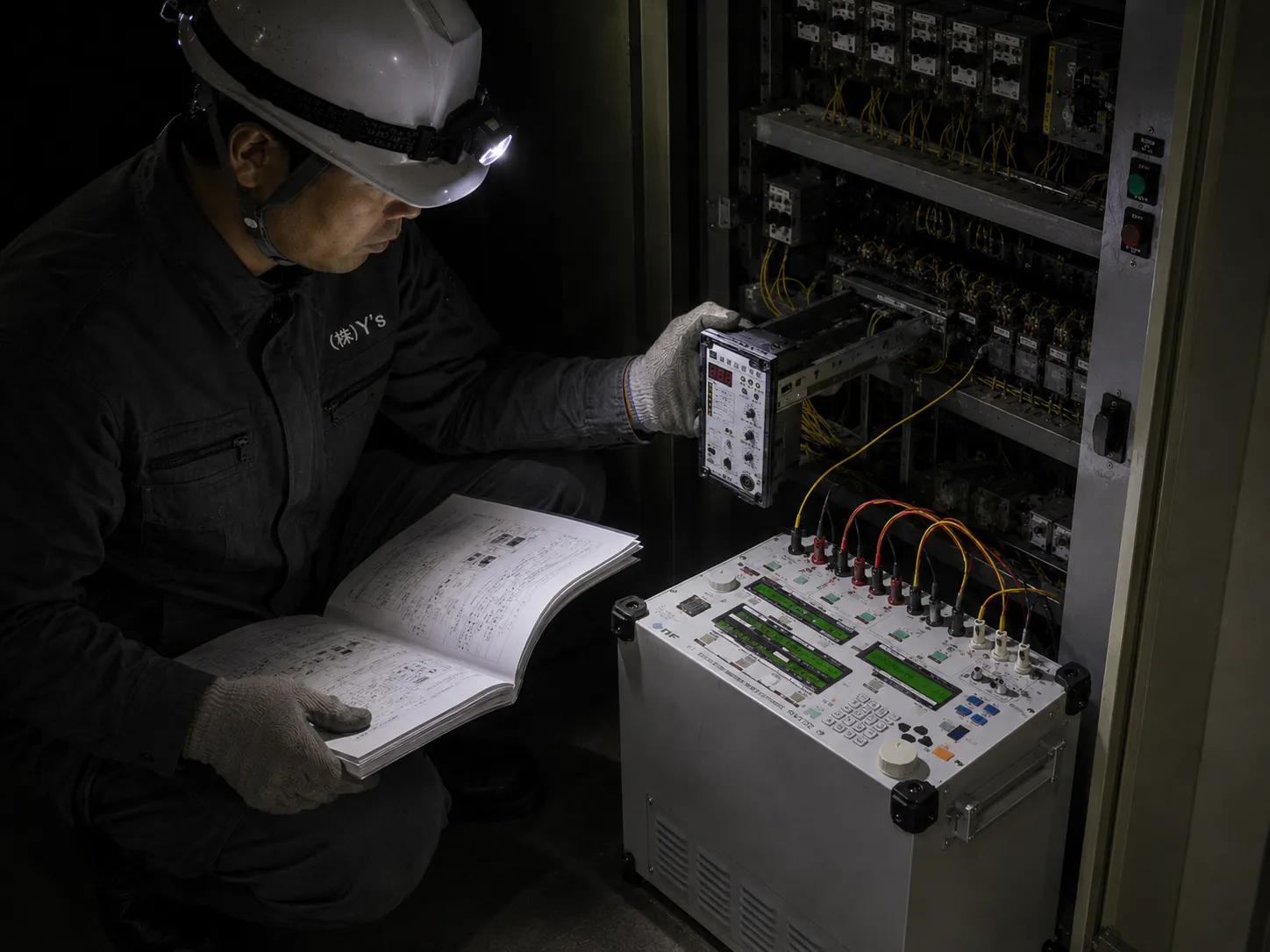わんこリレー!夜勤で挑む大量の継電器試験